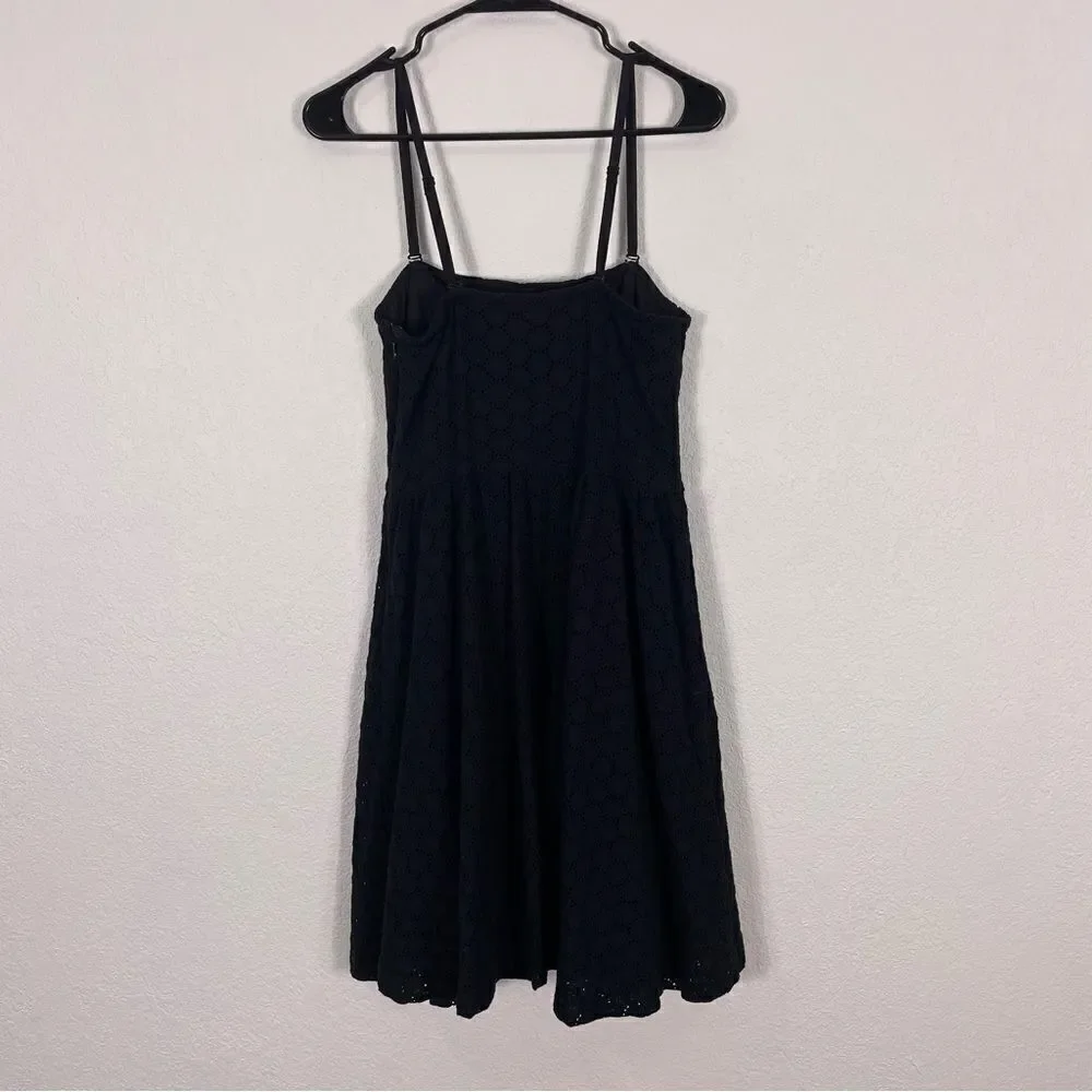 Garnet Hill Black Eyelet Cutout Dress‎ Size 6